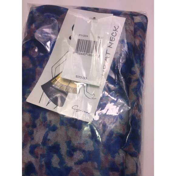 Cejon Accessories Lightweight Blue Printed Scarf - Picture 4 of 6